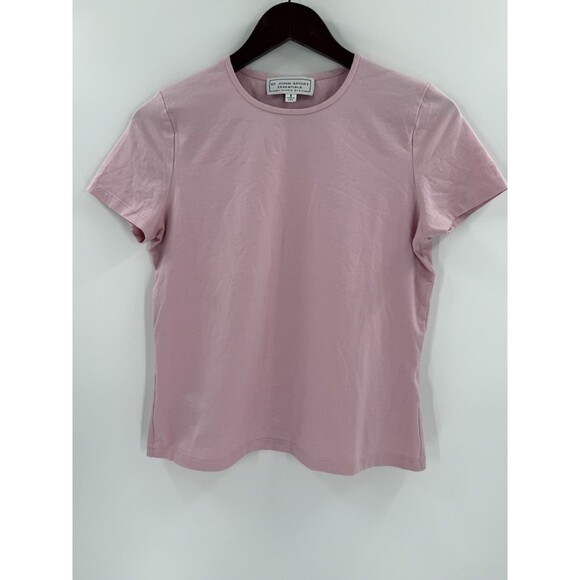 ST John Sport Essentials Marie Gray Easy Wear Pink Tee Size Small USA Made - Picture 4 of 10
